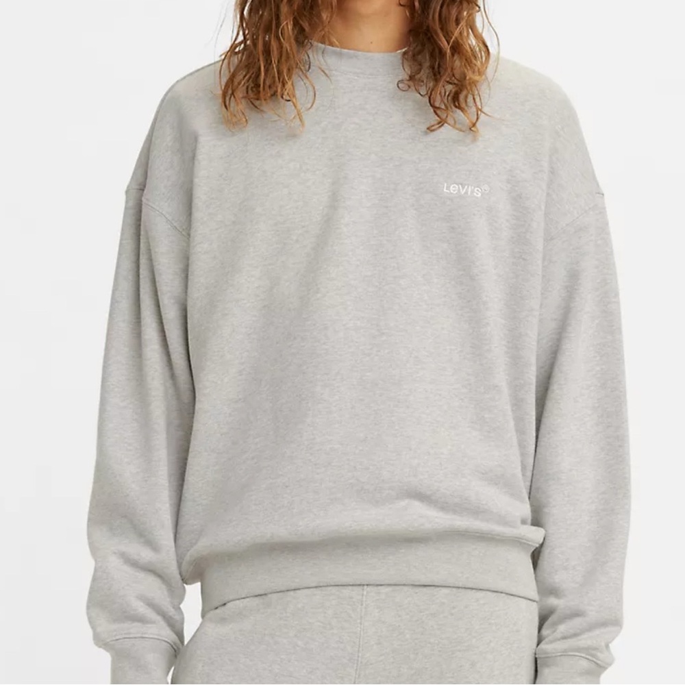 Levi's Gray Women’s Fleece Pullover Sweater Top